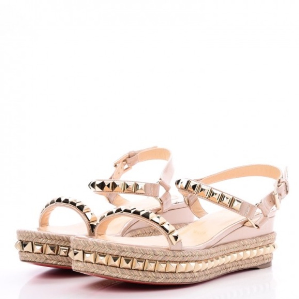 CHRISTIAN LOUBOUTIN Patent Cataclou 60 Wedges (37)